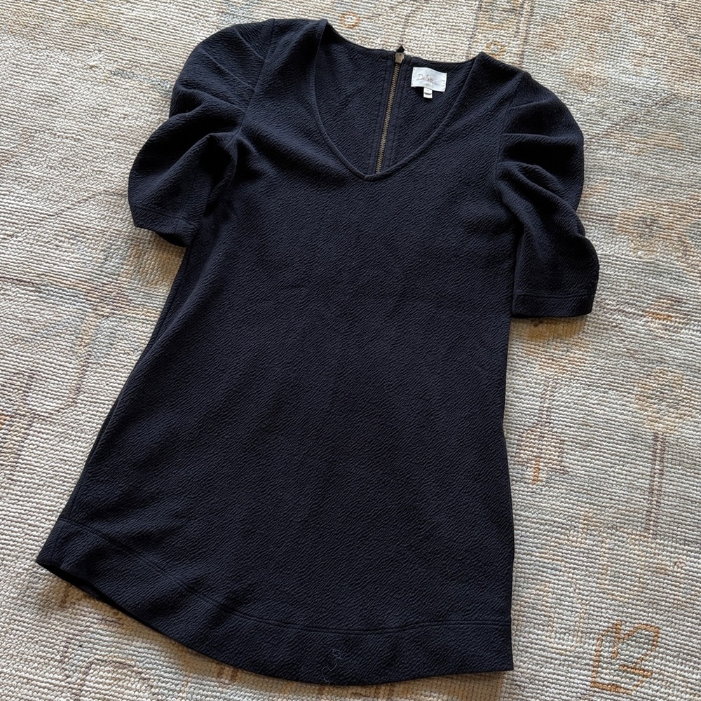 Anthropologie Deletta Black Textured Tunic